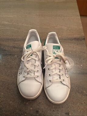 Adidas Stan Smith White & Green Women’s us 4 1/2 size Sneakers